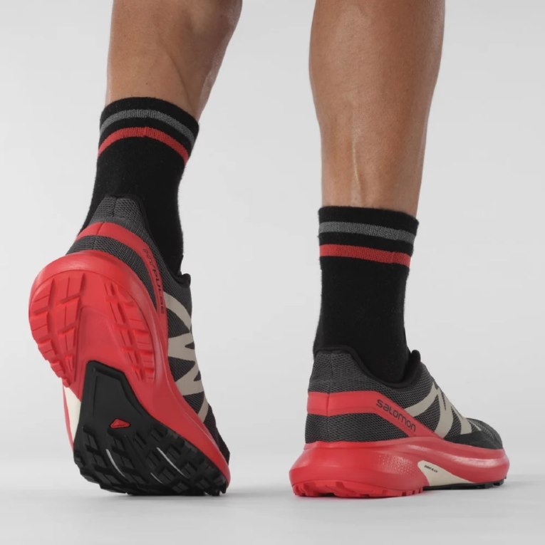 Tenis Para Trail Running Salomon Hypulse Hombre Negros Rojos | MX QADH597